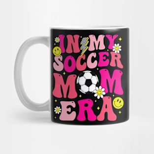 Groovy In My Soccer Mom Era Cute Game Day Vibes Mother Day Mug